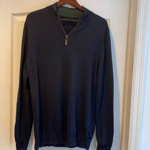 Lachlan navy quarter zip sweater